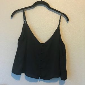 Silky wild fable cropped spaghetti strap tank top